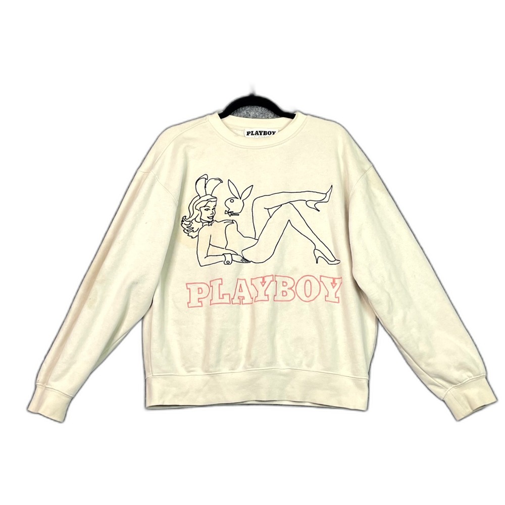 Pacsun Late Night Playboy Sweatshirt Mens Small Crew Neck Long Sleeve Streetwear